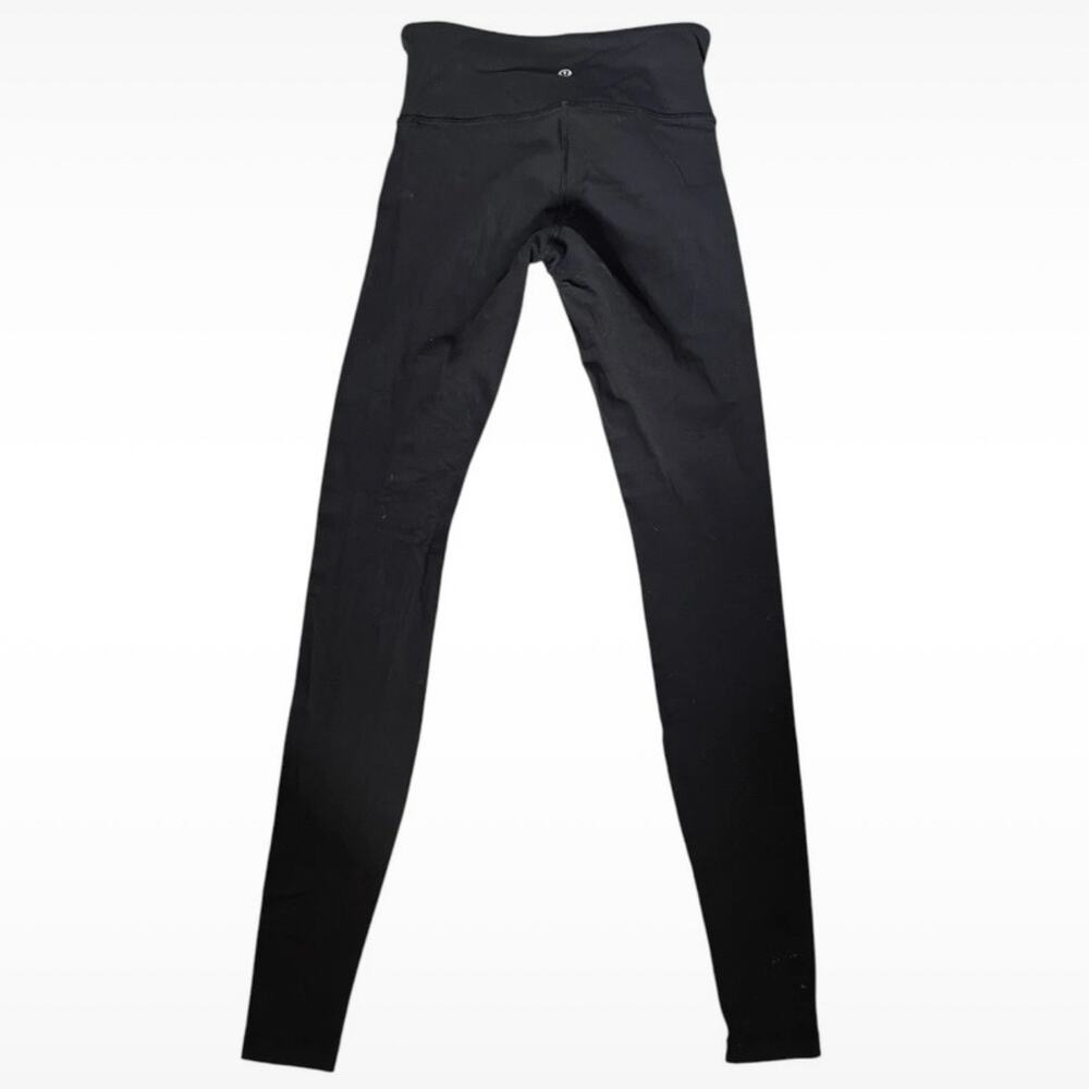Lululemon black leggings activewear workout neutral yoga size 4